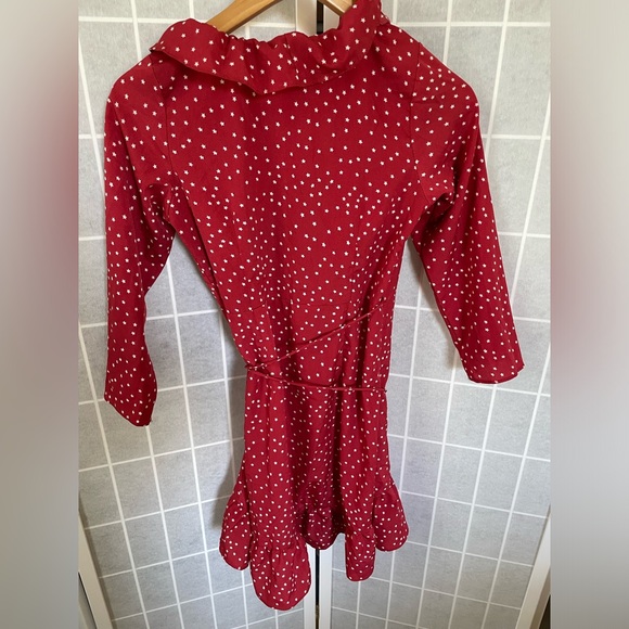 Dplus Studio Wrap Dress, Red Stars, Size Small. - Picture 2 of 3